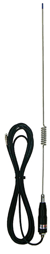 Ground independent UHF whip antenna – 470-490 MHz, 4.7m cable, UHF Male, 6dBi – 650mm